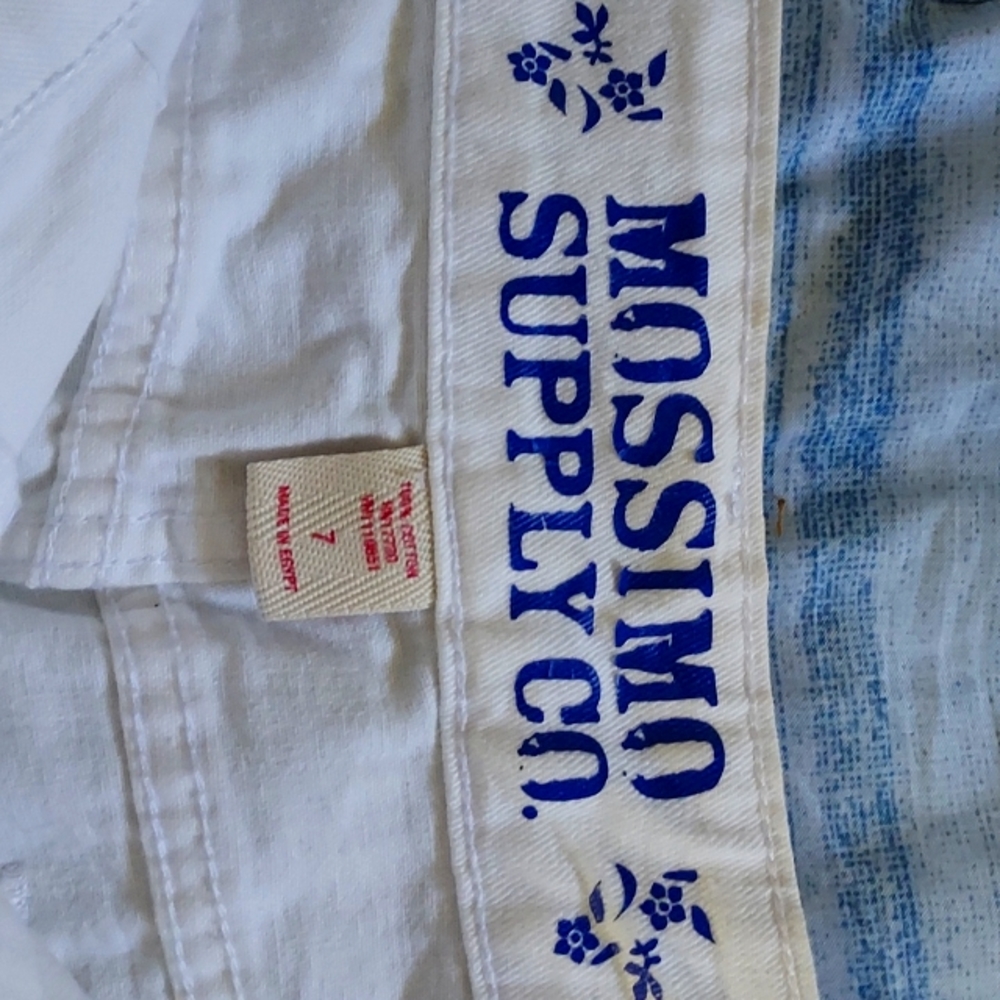 Massimo White Jean Skirt